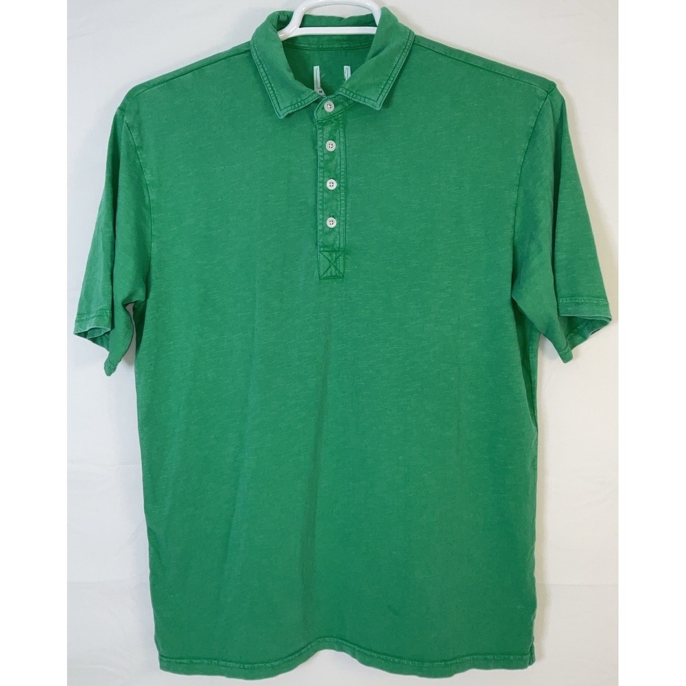 NWOT Men Johnnie-O Original 4 Button Polo No Pocket Coastal Wash Green Shirt - M
